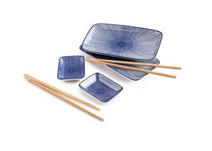 Hovedbilde Sushisett for to personer i porselen og bambus fra IBILI