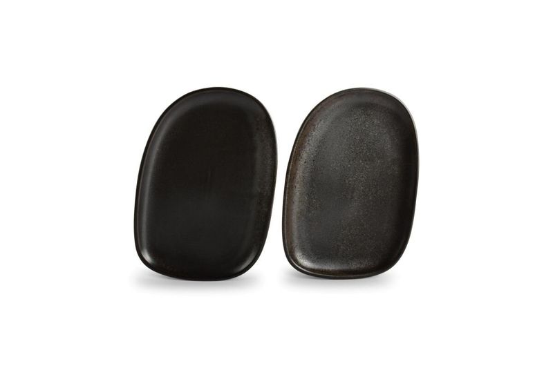 FINE2DINE Ceres Svart Tallerken 33x23cm